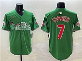 Men's Philadelphia Phillies #7 Trea Turner Green Phanatic Limited Stitched Jersey,baseball caps,new era cap wholesale,wholesale hats